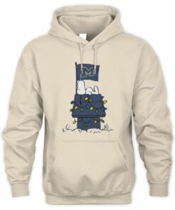 Michigan Wolverines Snoopy House Christmas Lights Hoodie
