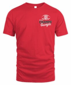 Men's Red Georgia Bulldogs 2025 SEC Football Champions Recap T-Shirt