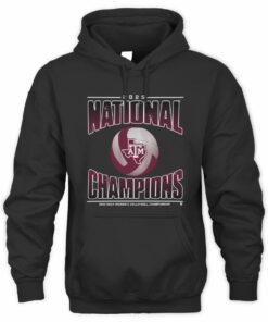 Texas A&M Volleyball 2025 NCAA Champions Black Official Hoodie