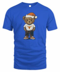 Texas Longhorns Santa Hat Bear Christmas T-Shirt