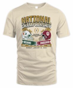 Indiana Hoosiers & Miami Hurricanes CFP National Championship Matchup T Shirt