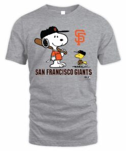 San Francisco Giants Snoopy Peanuts Baseball Character Shirt