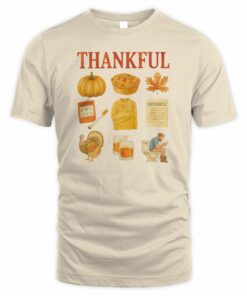 Thankful Thanksgiving Holiday Graphic T-Shirt