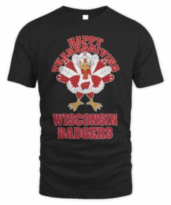 Wisconsin Badgers Happy Thanksgiving Turkey T-Shirt