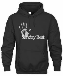 Sunday Best Handprinted Black Hoodie