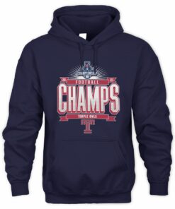American Athletic Conference Football Champions 2025 Temple Owls Hoodie