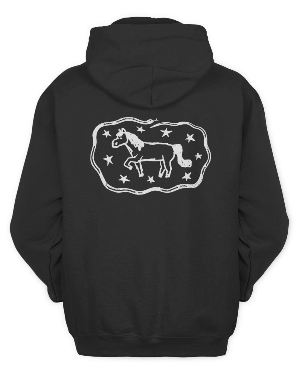 Medium Build Merch High Horse Pullover Black Hoodie