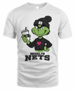 Brooklyn Nets Grinch Heart Christmas Basketball T-Shirt