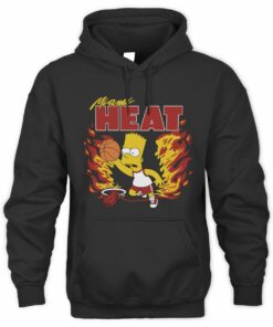 Miami Heat The Simpsons Bart Player Fire Mashup Hoodie