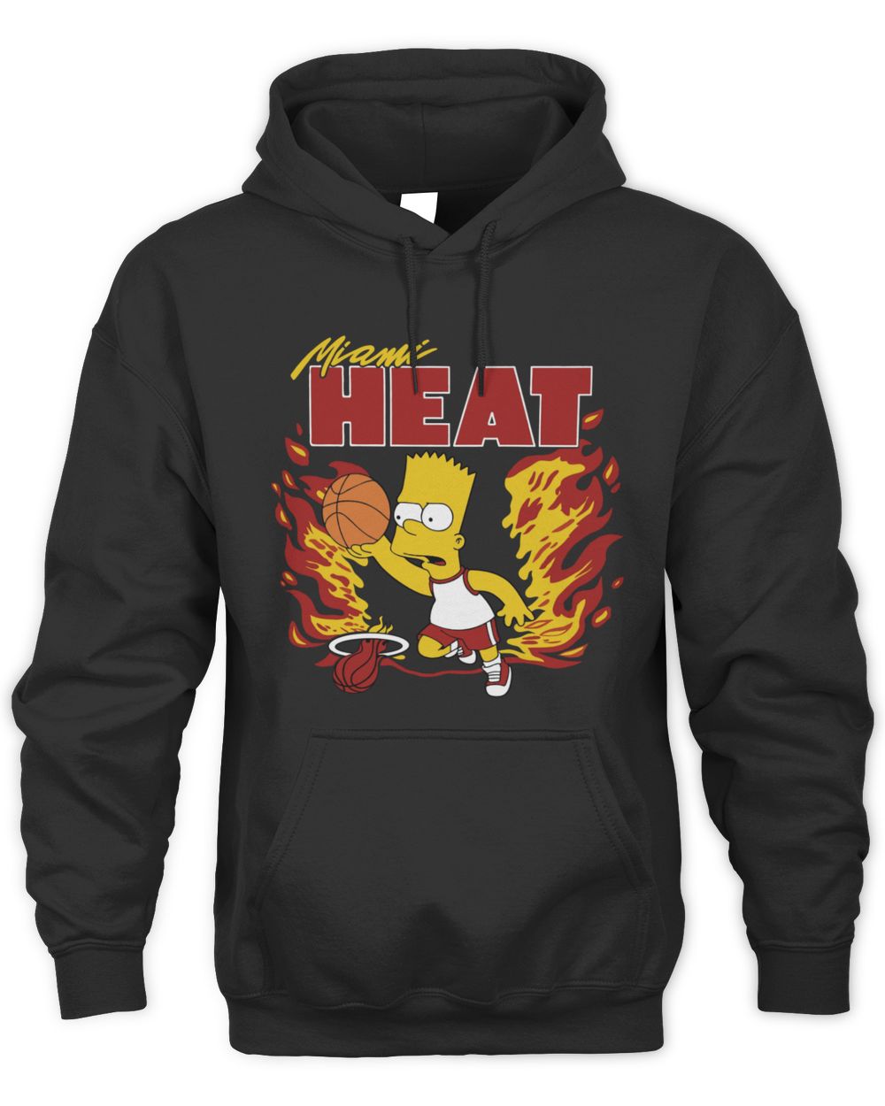 Miami Heat The Simpsons Bart Player Fire Mashup Hoodie