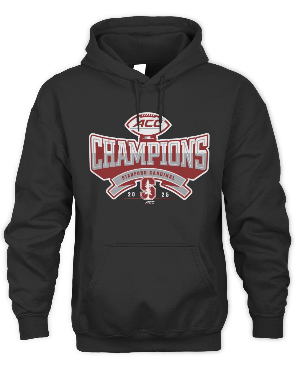 Stanford Cardinal Official ACC Football Champions 2025 Fan Hoodie