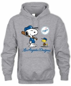 Los Angeles Dodgers MLB Snoopy Woodstock Crossover Hoodie