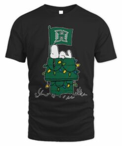 Hawai'i Rainbow Warriors Snoopy House Holiday Lights T-Shirt