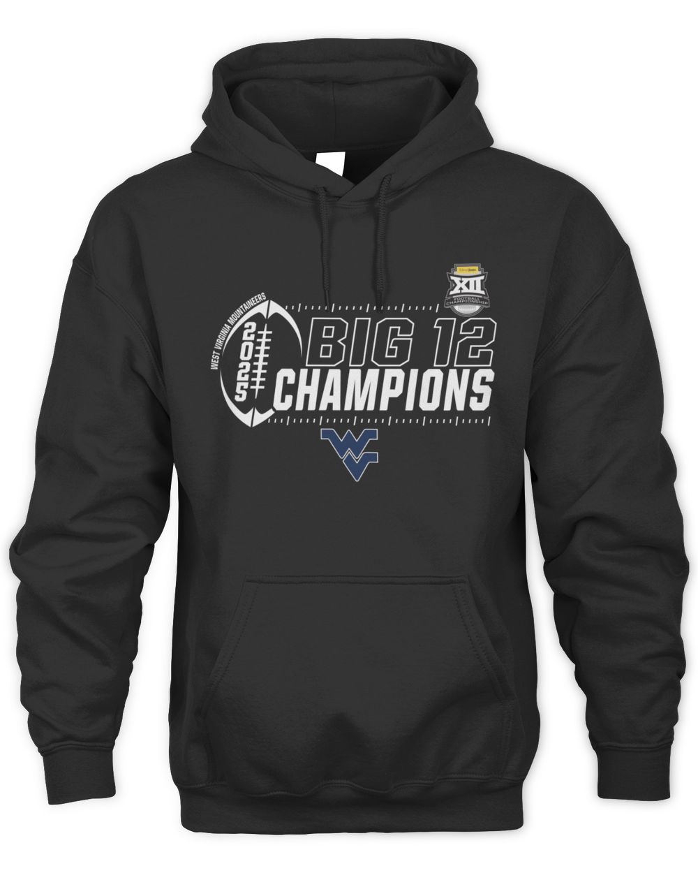Official West Virginia Mountaineers Football Champions Big 12 Conference 2025 Hoodie