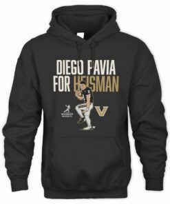 Vanderbilt Football Diego Pavia For Heisman Statue Pose Black Official Hoodie