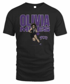 TCU Basketball Olivia Miles Name Pose T-Shirt