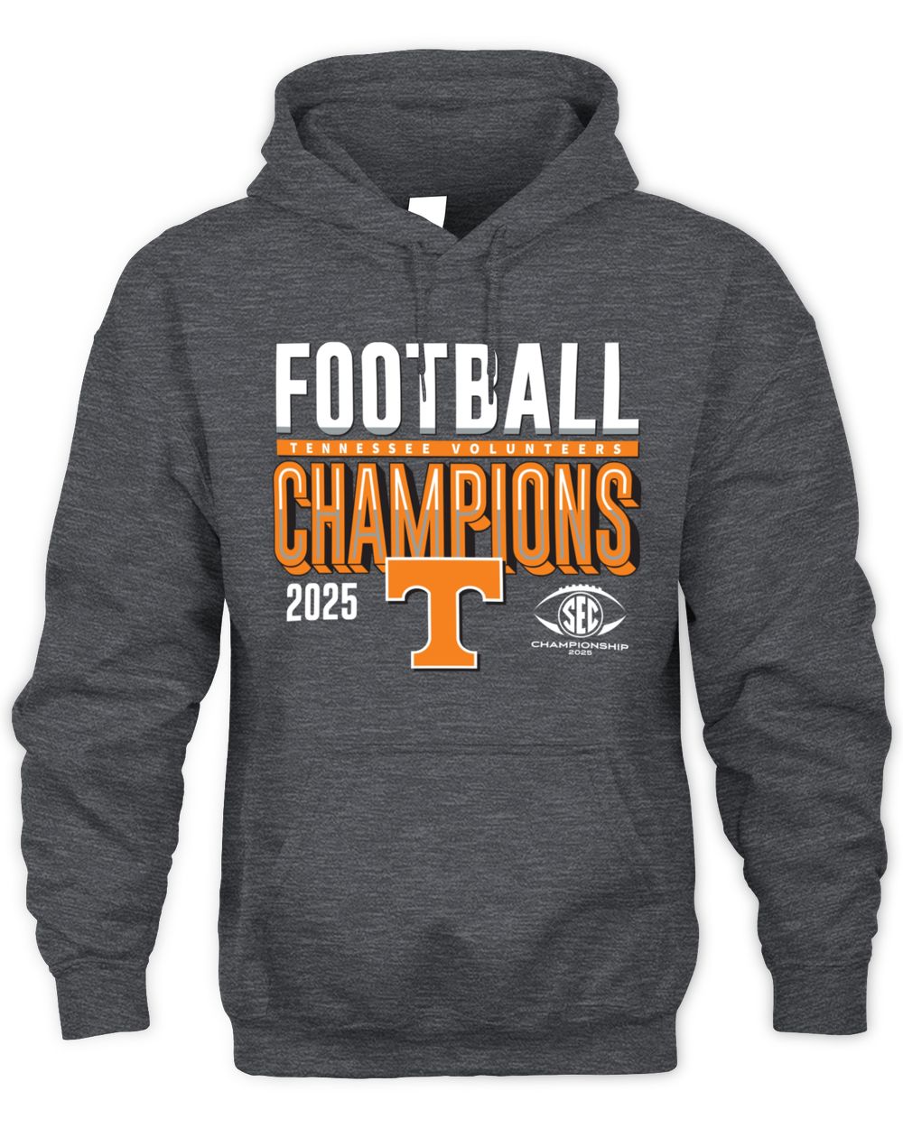 SEC Champions 2025 Tennessee Volunteers Football Graphic Hoodie