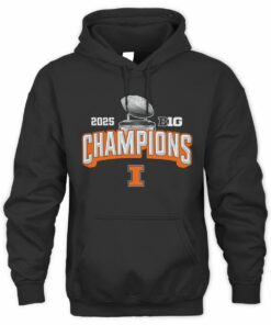 2025 Big Ten Football Champions Illinois Fighting Illini College Event Hoodie