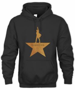 Hamilton Merch Gold Star Youth Black Hoodie