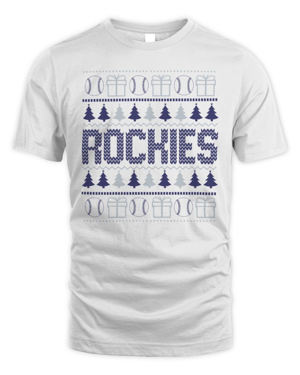 Colorado Rockies Baseball Christmas Ugly Sweater T-Shirt