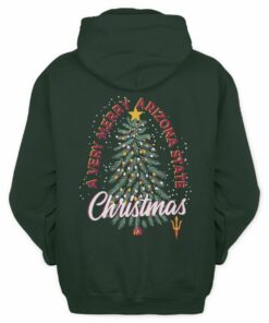 Merry Christmas Arizona State Very Merry Holiday Tree Logo Hoodie