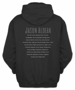 Jason Aldean Merch 30 Number One Hits Black Hoodie