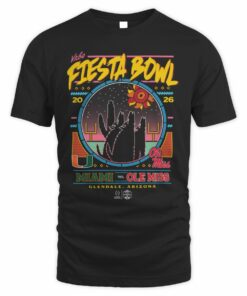 2026 Vrbo Fiesta Bowl Matchup CFP Semifinal Neon Nightfall T-Shirt