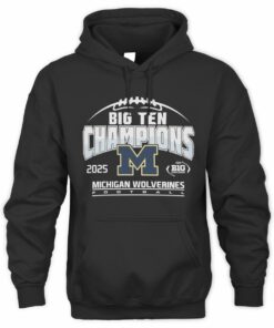 Michigan Wolverines Big Ten Champions 2025 Football Official Hoodie