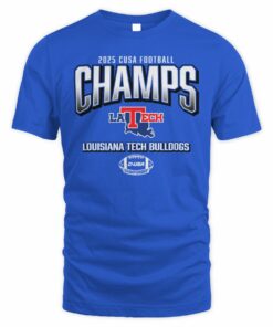 Louisiana Tech Bulldogs 2025 C-USA Football Champions Title Tee Official