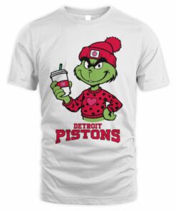 Detroit Pistons Grinch Heart Christmas Basketball T-Shirt