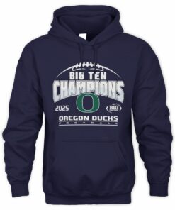 Oregon Ducks Big Ten Champions 2025 Football Official Hoodie