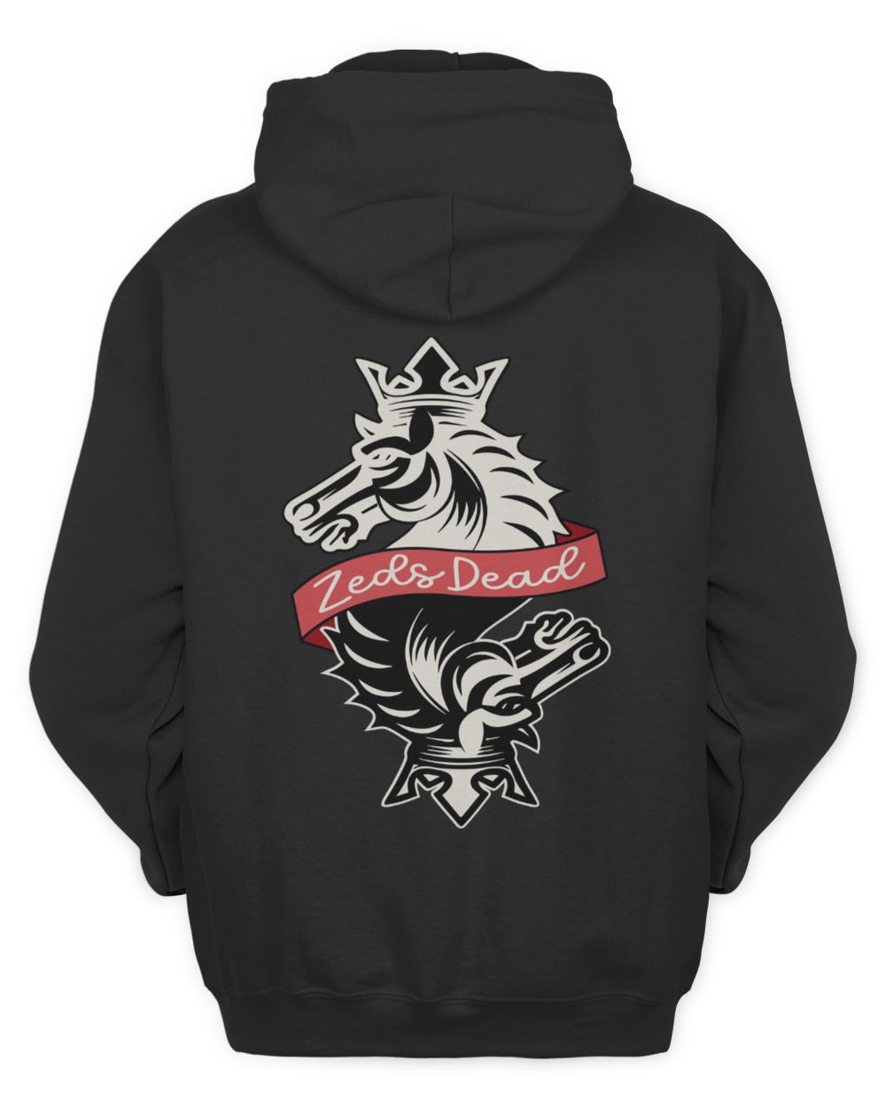 Zeds Dead Merch Zeds Dead Chess Club Black Hoodie