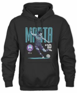 Orlando Pride Marta Women’s Soccer Iconic Player 500 Level Bitmap Hoodie
