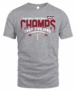 Troy Trojans 2025 Sun Belt Football Champs T-Shirt