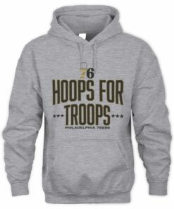 Hoops For Troops Philadelphia 76ers Team Spirit Basketball Hoodie