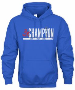 Clayton Kershaw 3X Champion Years Dodgers Celebratory Hoodie