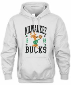 Vintage Milwaukee Bucks Hardwood Classics 1968 1992 Chrome Graphic Hoodie