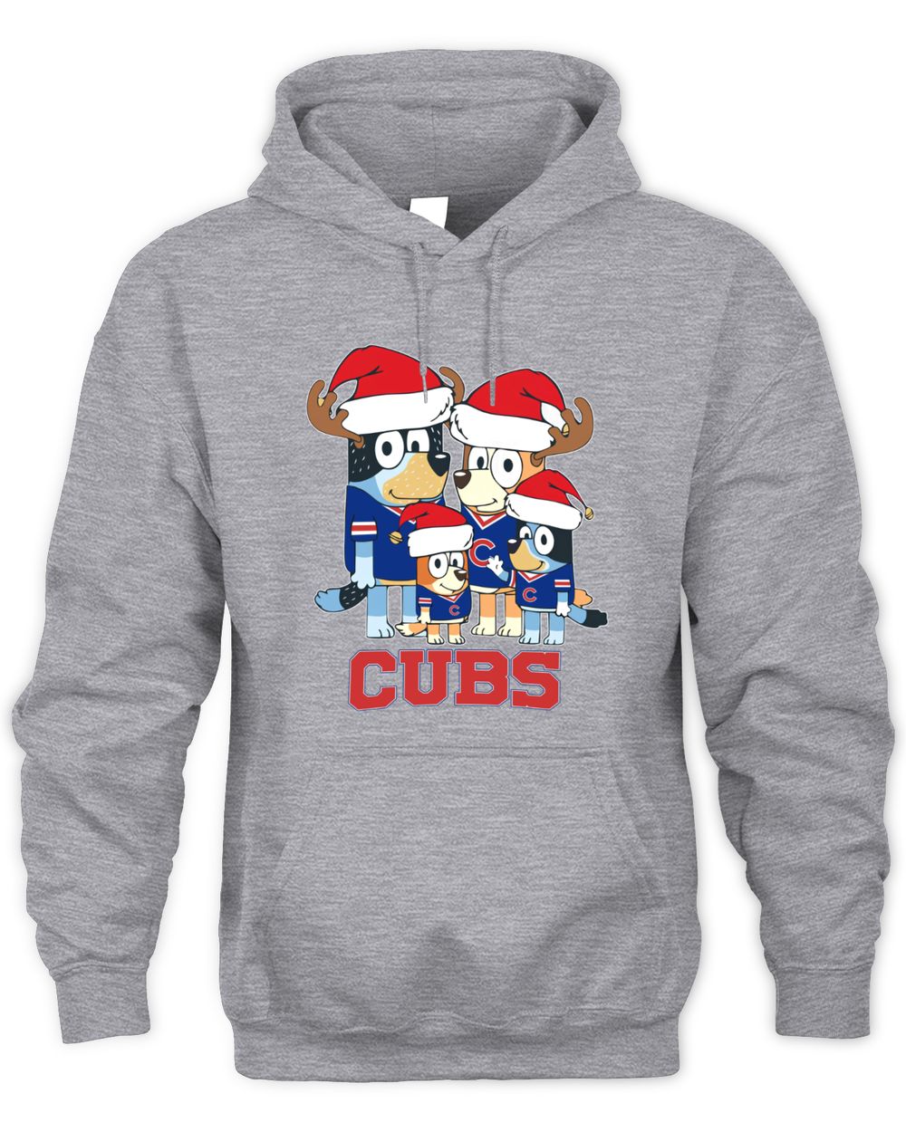 Chicago Cubs Family Christmas Santa Hat Cute Baseball Hoodie