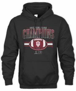 Indiana Football CFP Rose Bowl Champions Black Official Hoodie