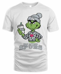 San Antonio Spurs Grinch Heart Christmas Basketball T-Shirt