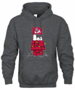 Fresno State Bulldogs Snoopy House Christmas Lights Hoodie