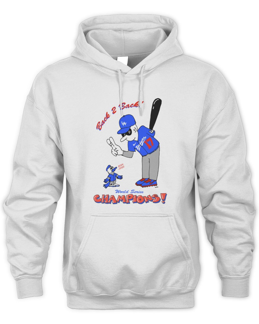 Vacancy Projects Dodgers Baseball Back 2 Back World Series Champions Hoodie