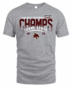 Texas State Bobcats 2025 Sun Belt Football Champs T-Shirt