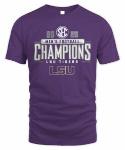 LSU Tigers 2025 SEC Football Champions Official T-Shirt