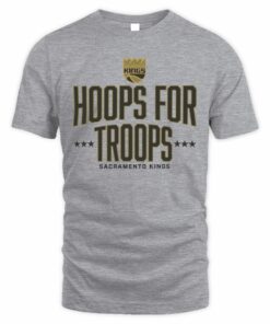 Sacramento King Hoops For Troops Logo T-Shirt