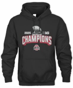 2025 Big Ten Football Champions Ohio State Buckeyes College Event Hoodie