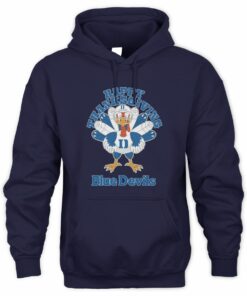 Duke Blue Devils Turkey Helmet Happy Thanksgiving Hoodie