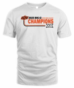 Oklahoma State Cowboys 2025 Big 12 Cross Country Champions Tee Shirt