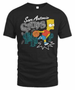 Bart Simpson San Antonio Spurs Cactus Basketball NBA T-Shirt