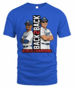 Los Angeles Dodgers Back2Back World Champions Championship T-Shirt